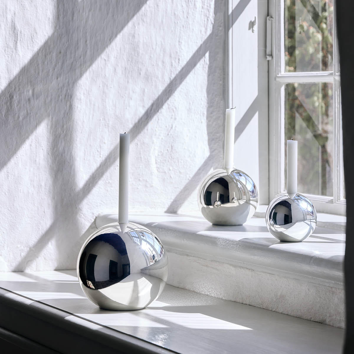 Mette Ditmer Sphere ljusstake 14 cm krom