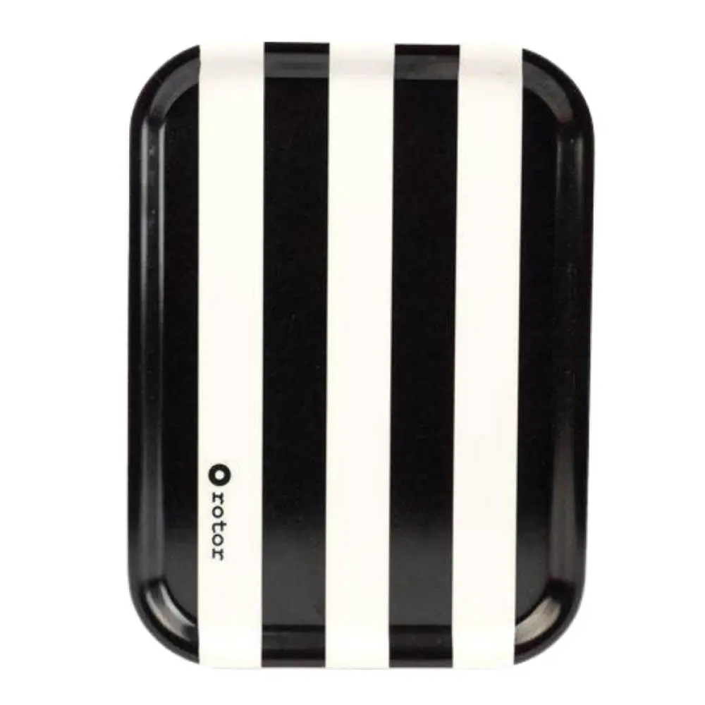Stripes Tarjotin 27x20 cm Musta/Valkoinen