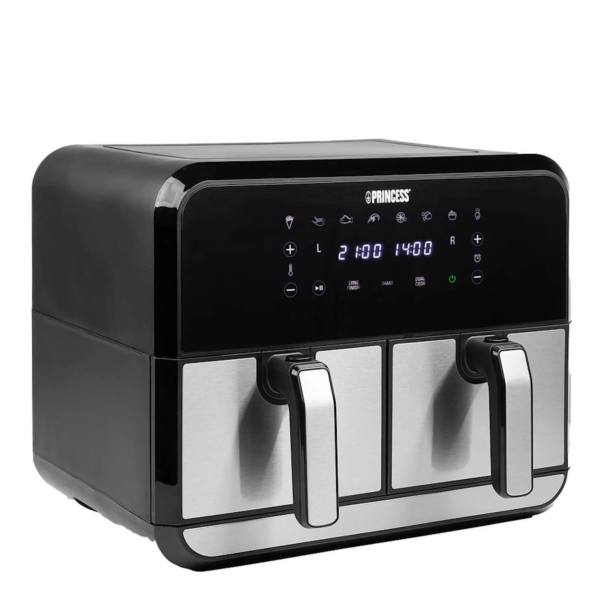 PRINCESS Dubbel airfryer 1802074 2x4L 2400W digital