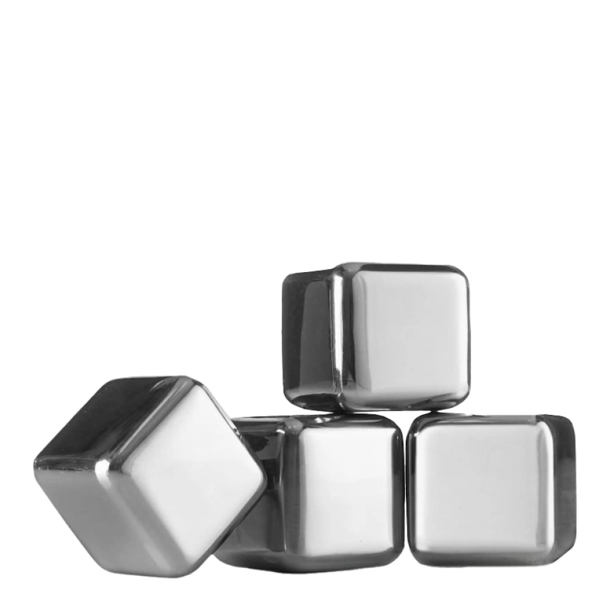 Vacu Vin Whiskey Stenar 4-pack Silver