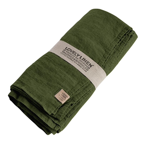 Lovely bordsduk linne 145x300 cm Jeep Green
