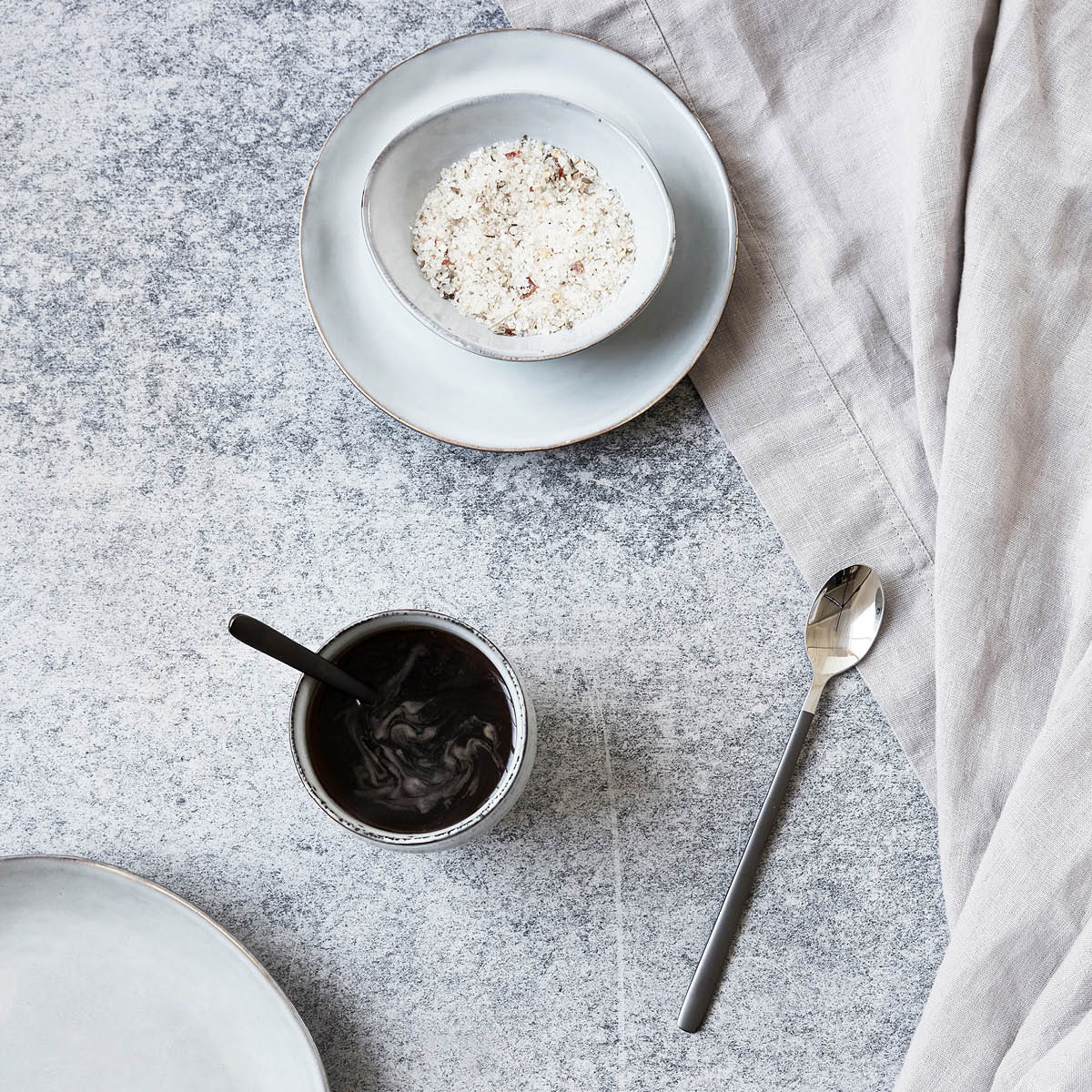 House Doctor Ox lång sked 19,5 cm 4-pack svart/stål