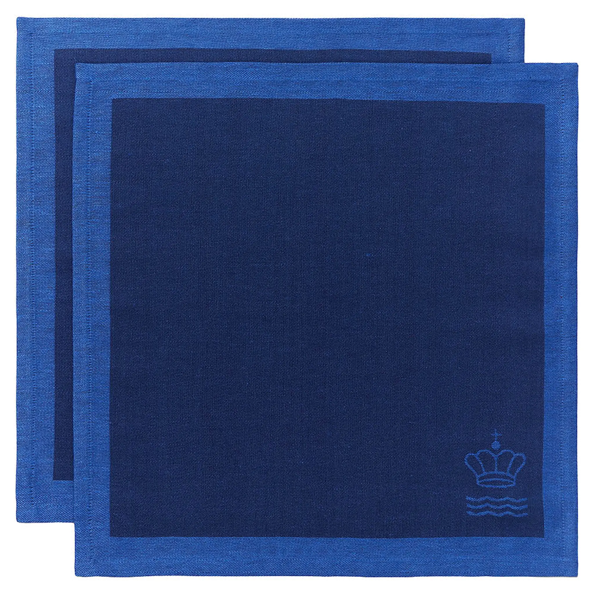 Royal Copenhagen Waves servett 44x44 cm 2-pack blå