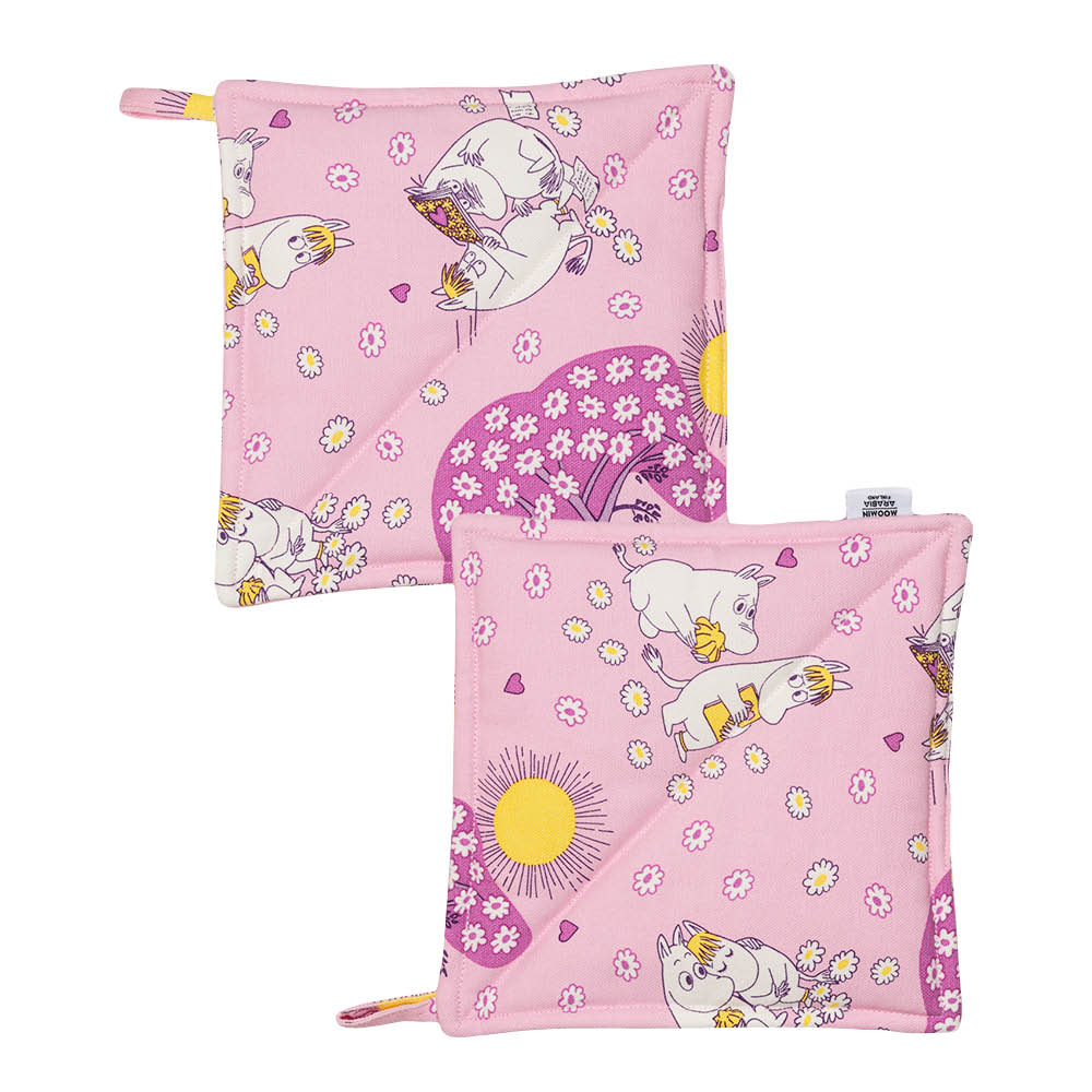 Moomin Arabia - Muumi Patakinnas 22x22 cm 2 kpl Sydänkäpyset