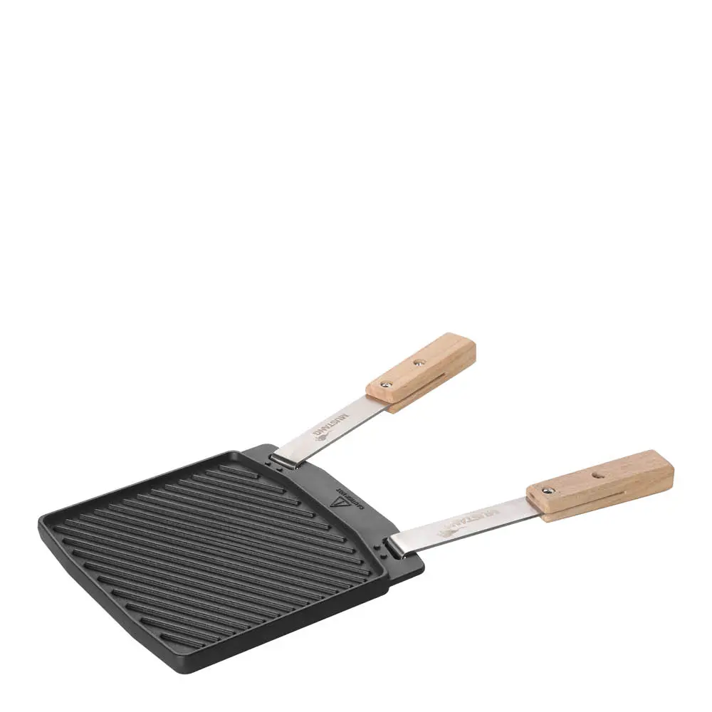 Valurautainen grillilevy kaksipuolinen 25x25 cm