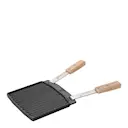 Grillplatta gjutjärn dubbelsidig 25x 5 cm