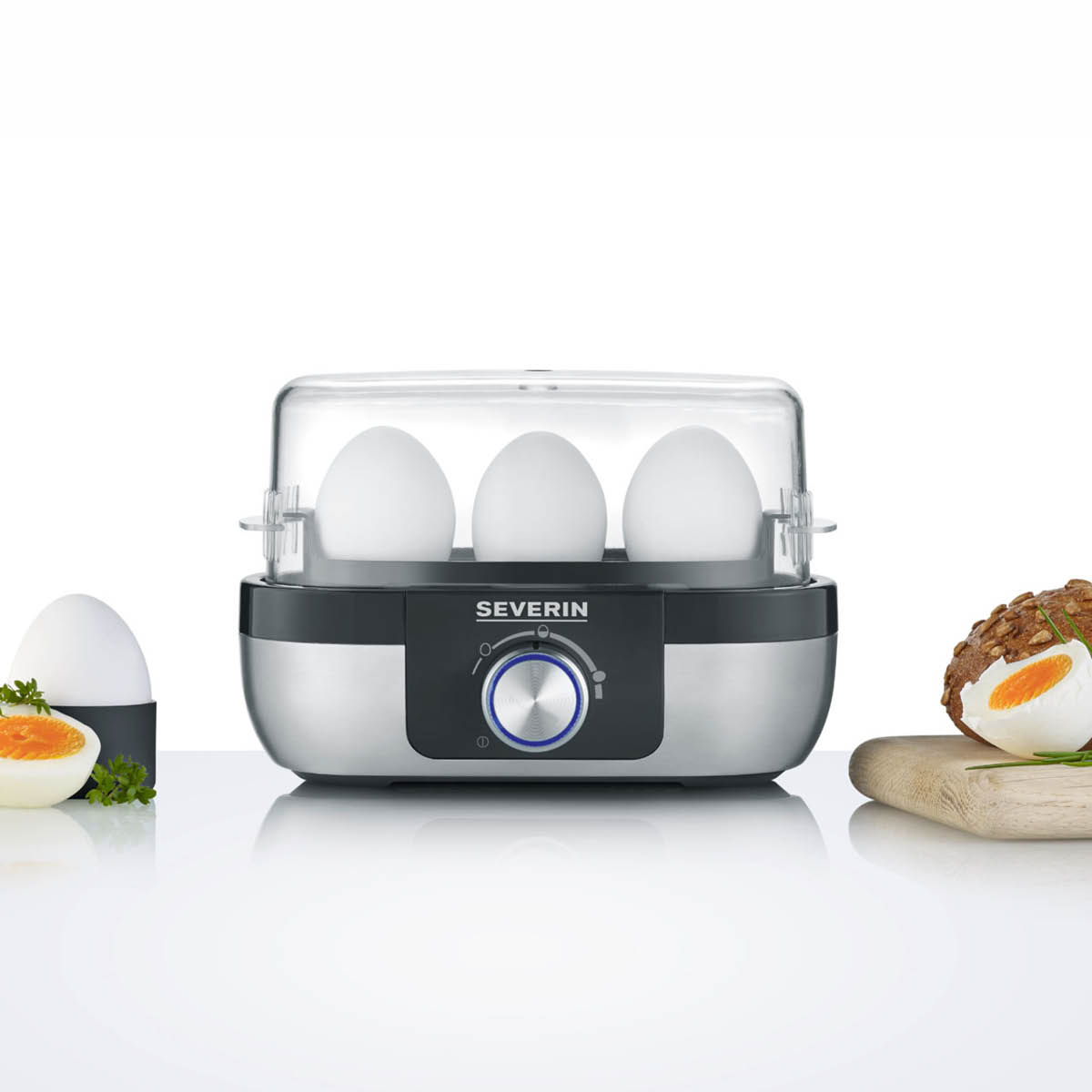 Severin Äggkokare EK3163 med elektronisk styrning 3 ägg svart