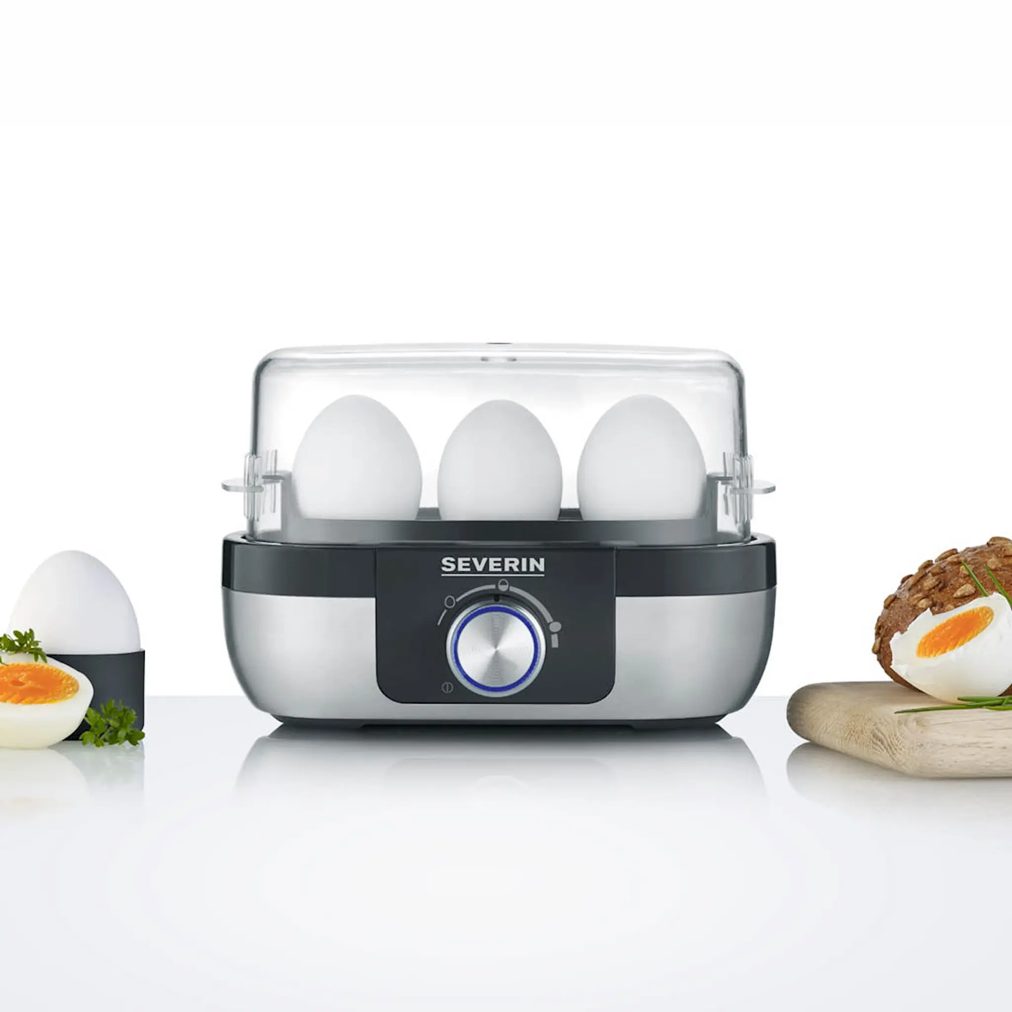 Severin Äggkokare EK3163 med elektronisk styrning 3 ägg svart