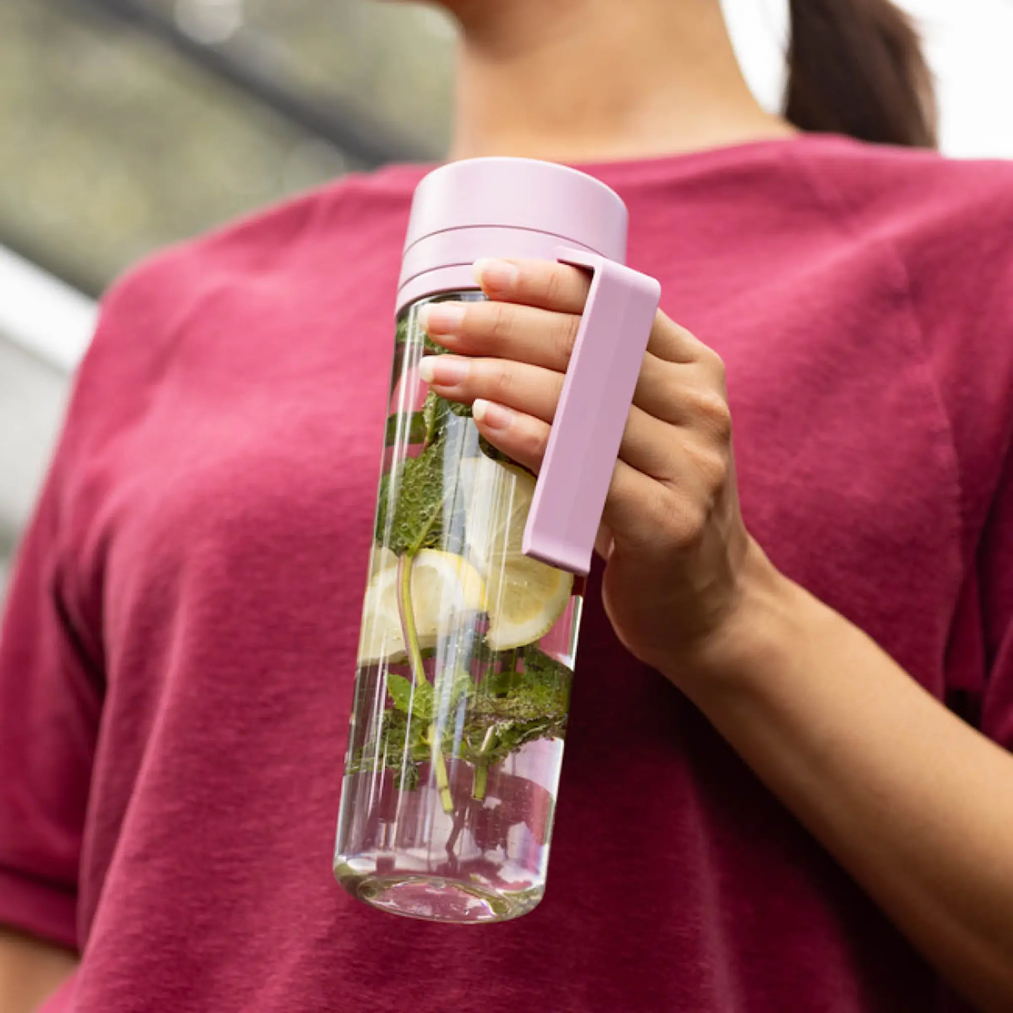 Brabantia Make & Take vattenflaska med sil 0,5 L lilac pink