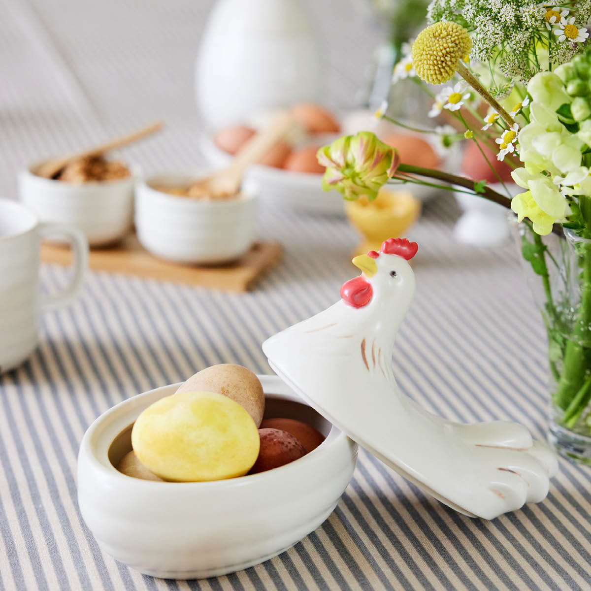 Sagaform Ellen skål med lokk 16 cm høne