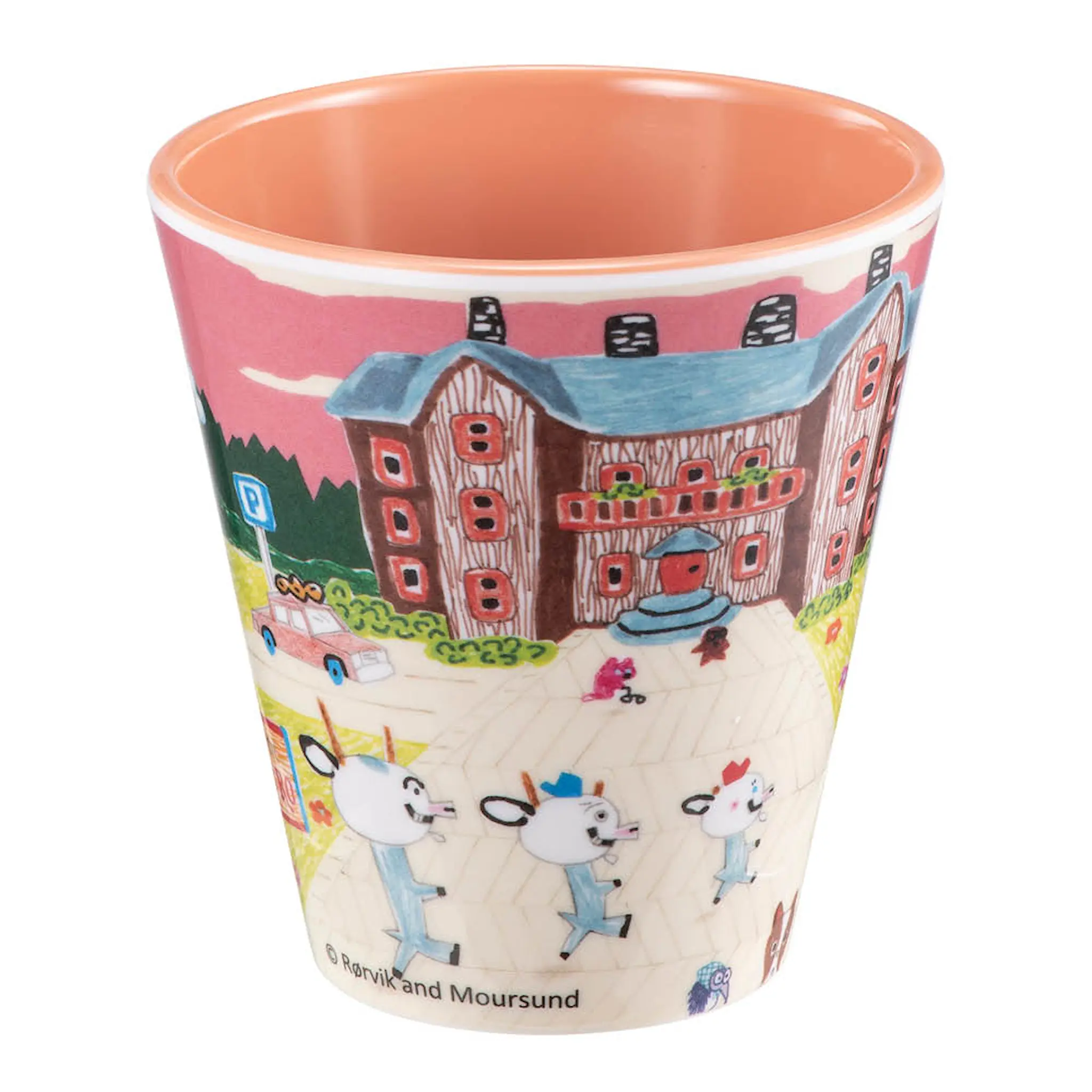 Modern House Bukkene Bruse mugg 30 cl skogens ro rosa