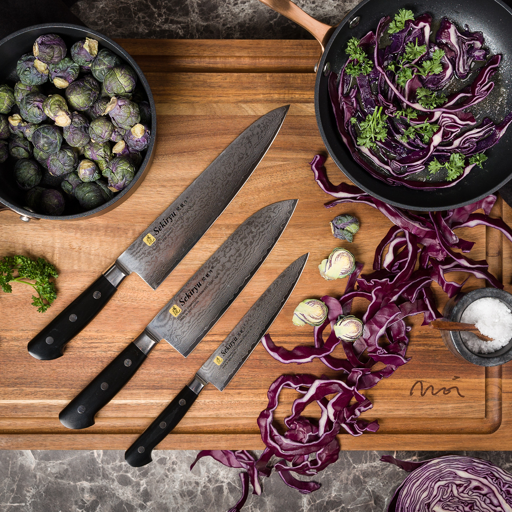 Sekiryu Damask filékniv 27 cm svart