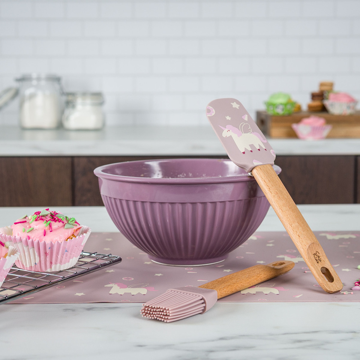 Modern House Chic Kids bakesett til barn 3 deler lys rosa