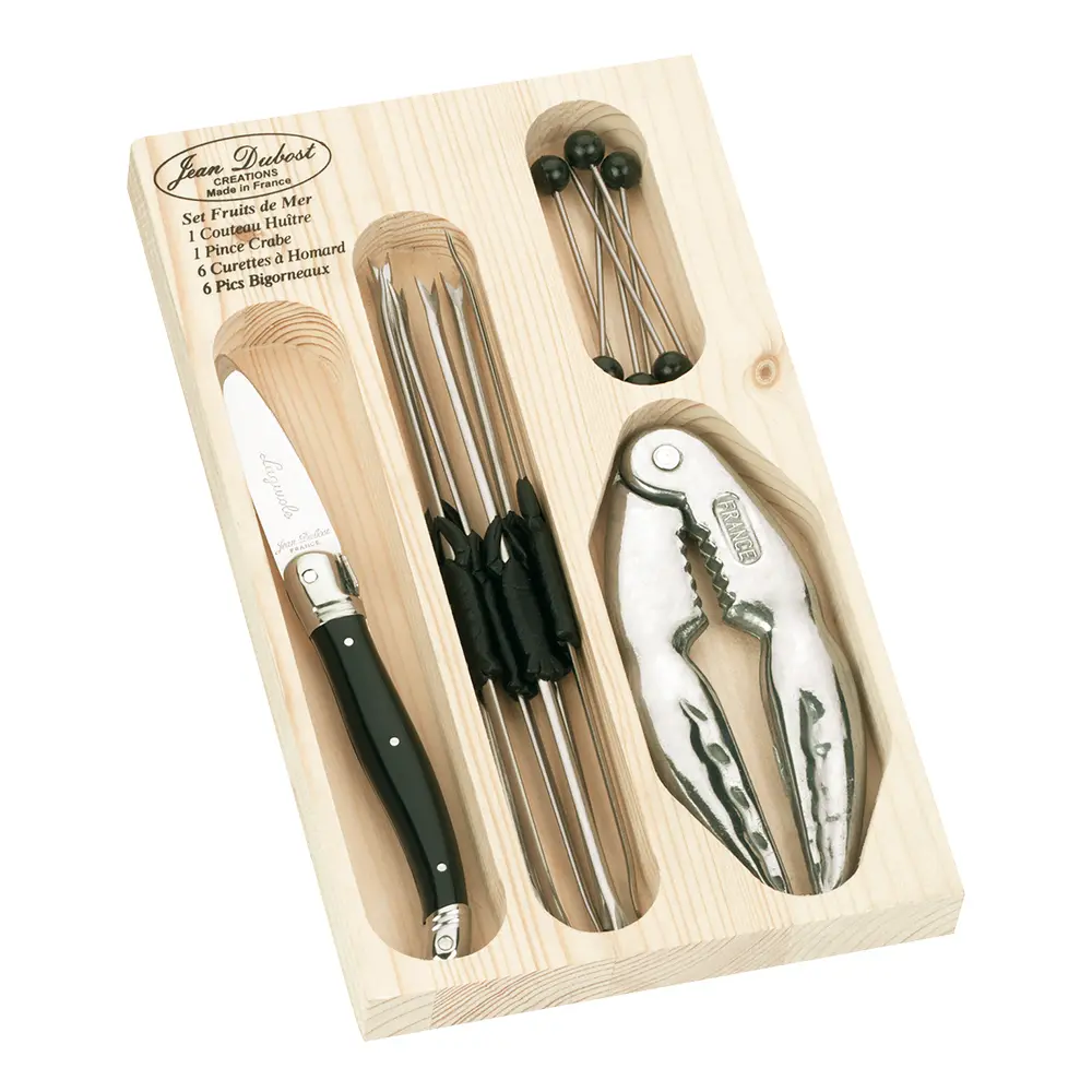 Äyriäistarvikkeet 6 henkilölle Musta