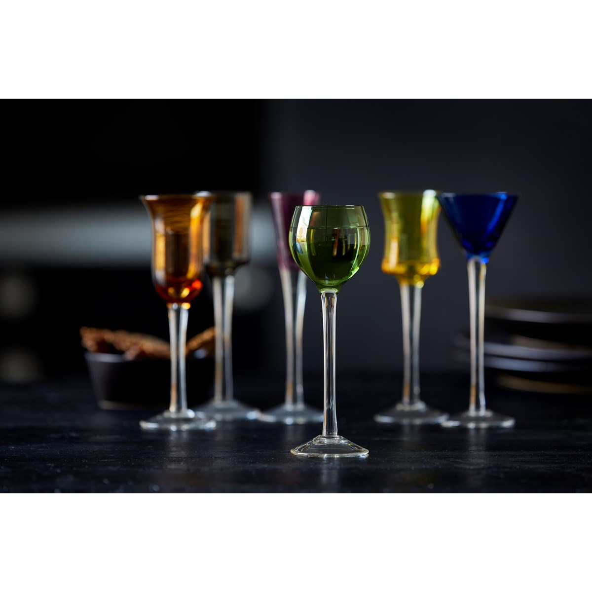 Lyngby Glas Snapsilasit 2,5-4 cl 6 kpl Moniväriset