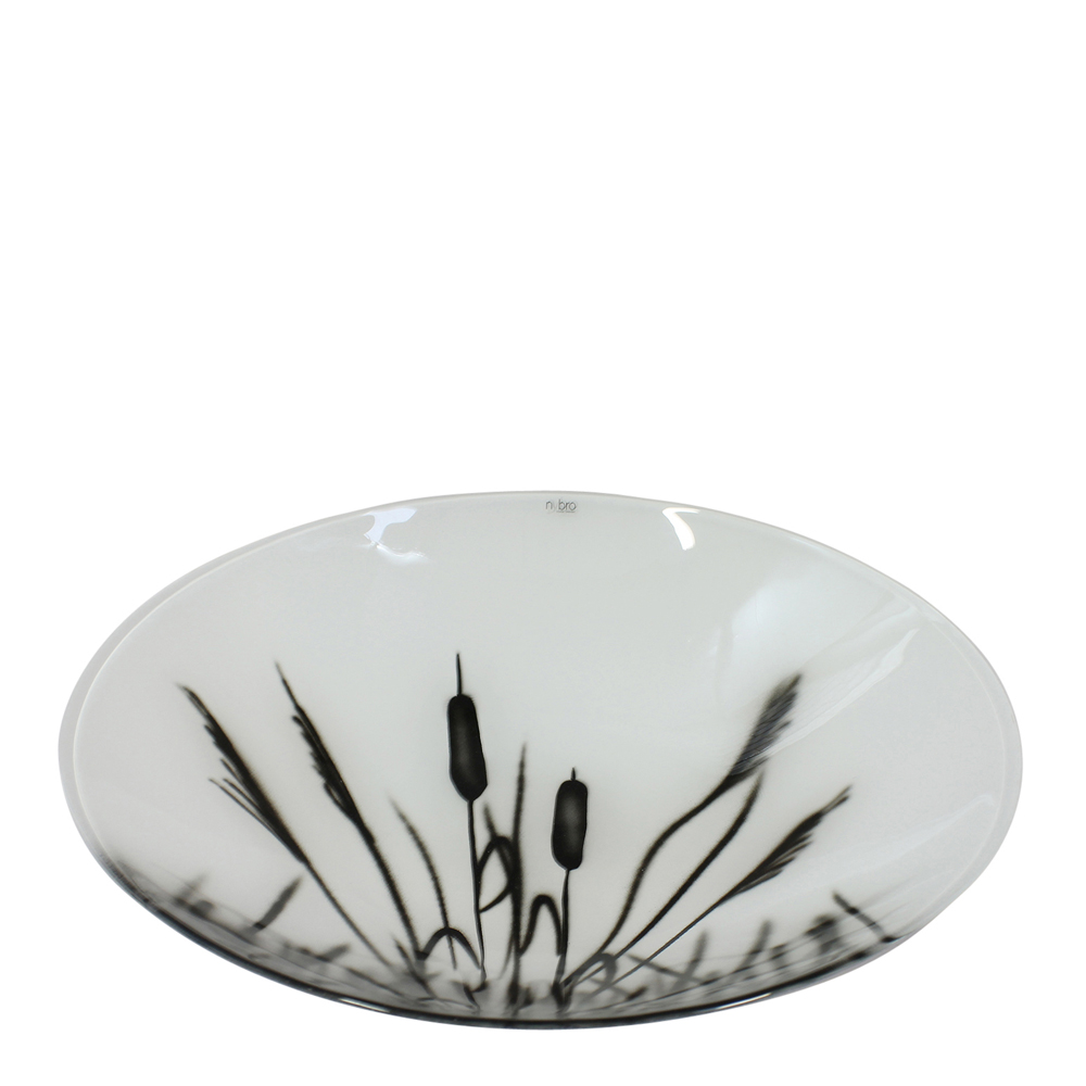 Nybro Crystal Kaveldun Fat 30 cm Vit