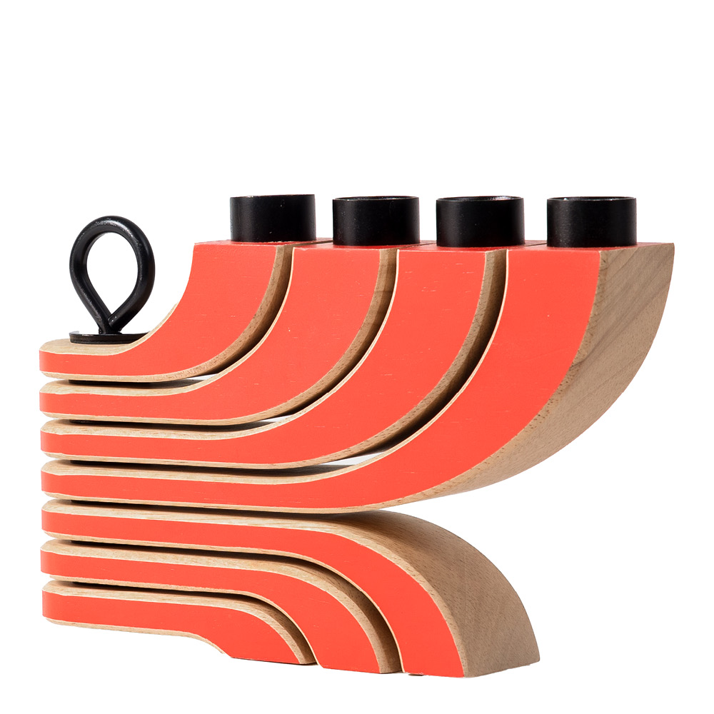 Design House Stockholm Nordic Light ljusstake 4 armar röd