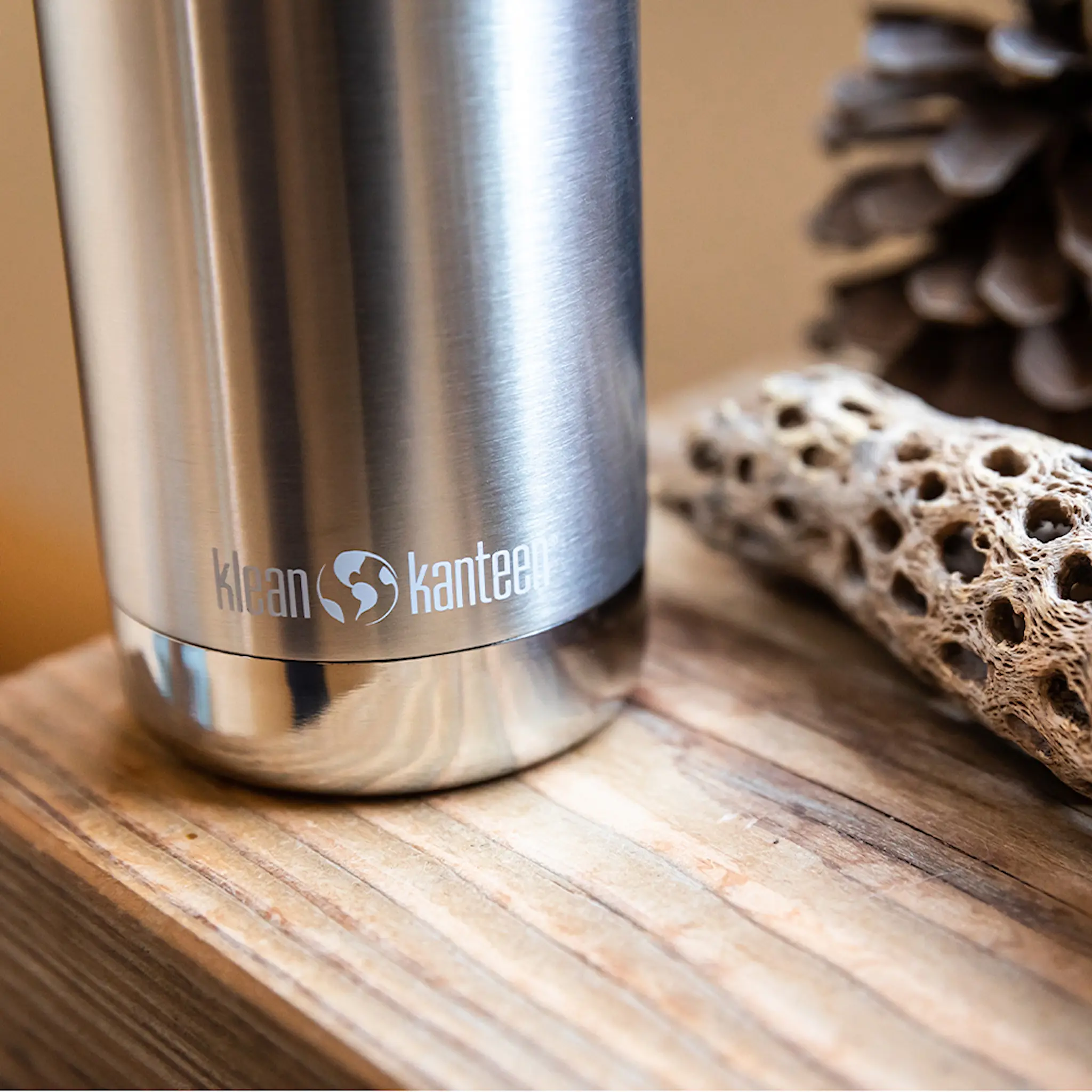 Klean Kanteen TKWide termosmugg 35 cl med cafélås Borstat stål