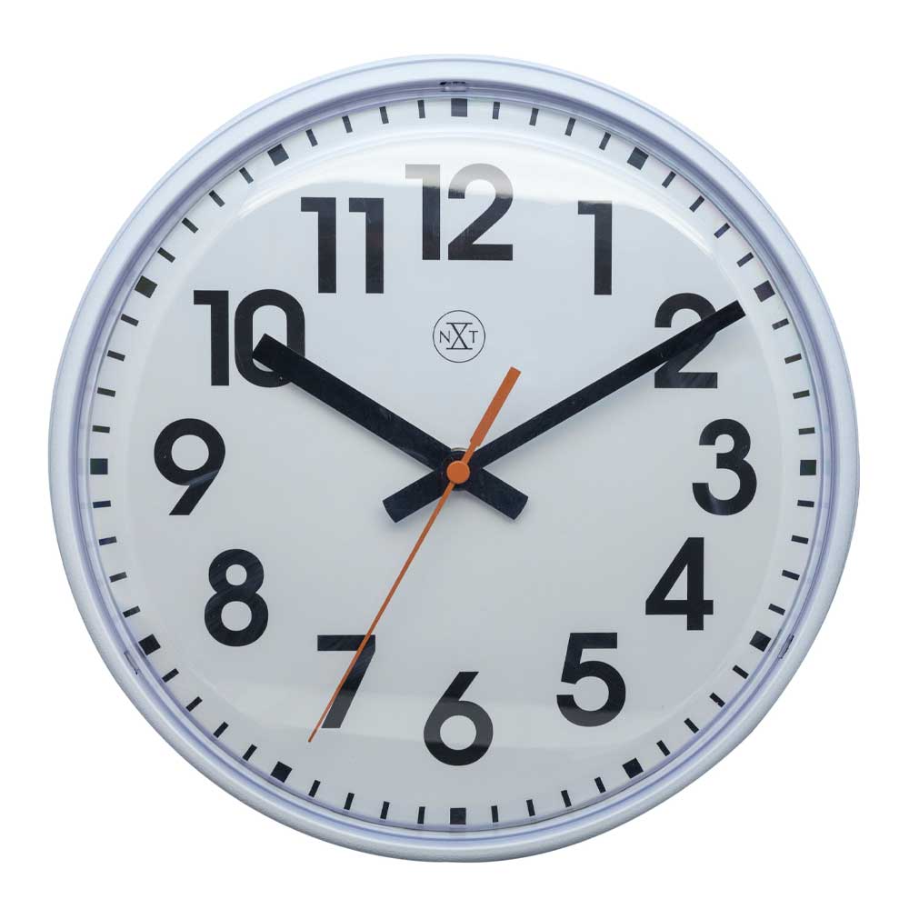 NeXtime - Peter Seinäkello 26 cm Valkoinen