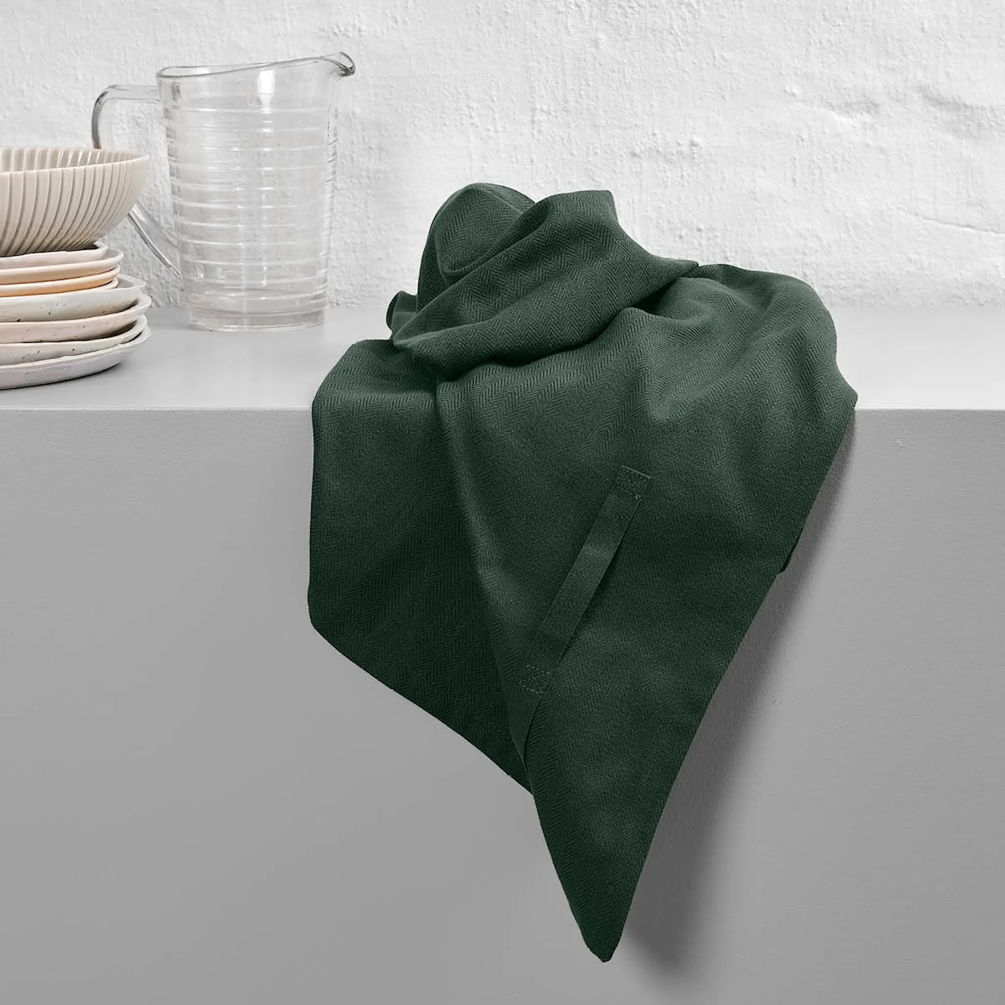 The Organic Company Keittiöpyyhe 53x86 cm dark green