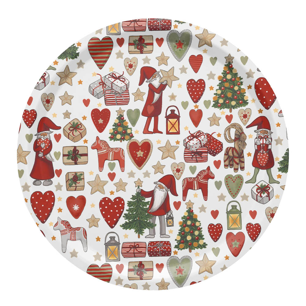 Arvidssons - Julstök Tarjotin 31 cm Punainen