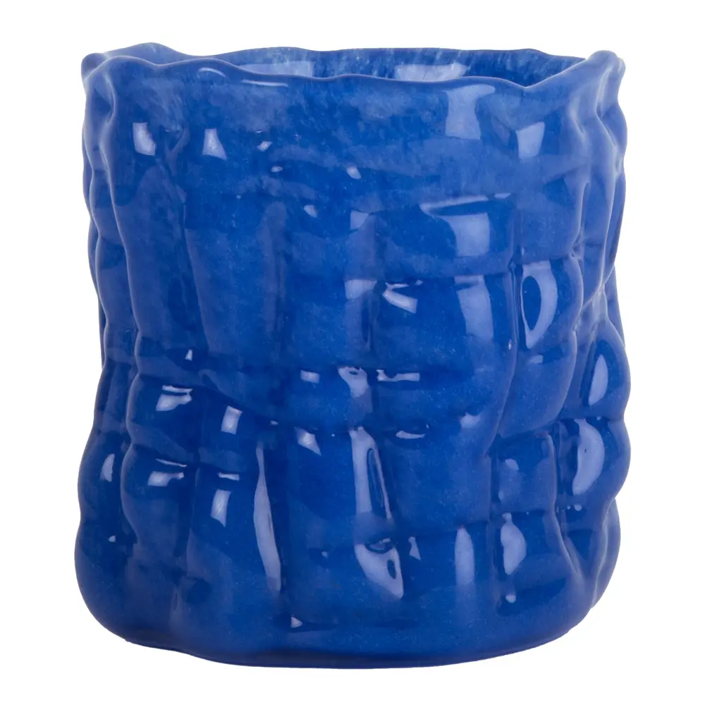 Lara lysholder 10 cm blå