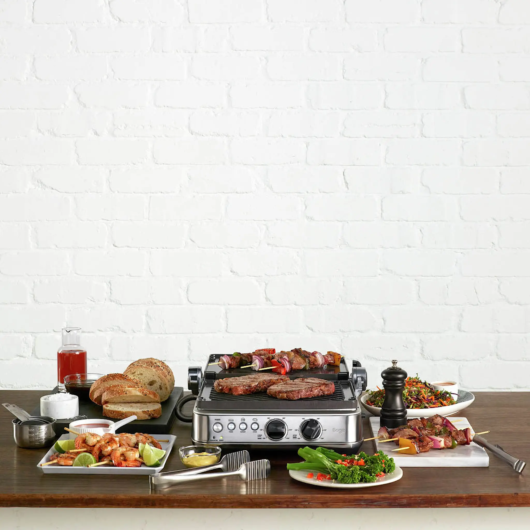 Sage BBQ & Press Grill Pöytägrilli Ruostumaton