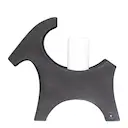 Ljusstake keramikbock för blockljus 38x34cm svart