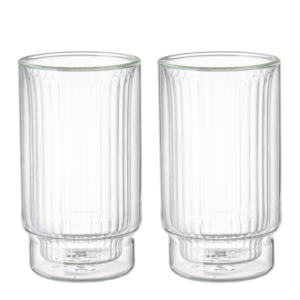 Maku Kitchen Life Dubbelväggade glas 30 cl 2-pack räfflad