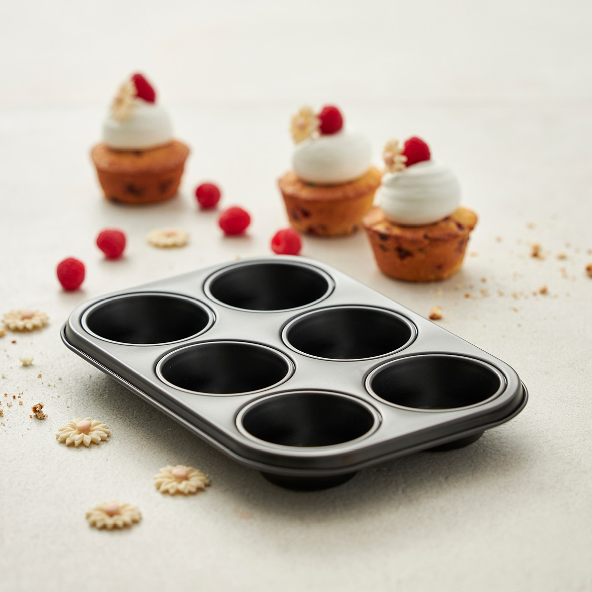 Blomsterberg Muffinsform för 6 muffins 27x18,5 cm Stål