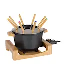 Fondueset med 8 gafflar 173025 1,5L svart/bambu