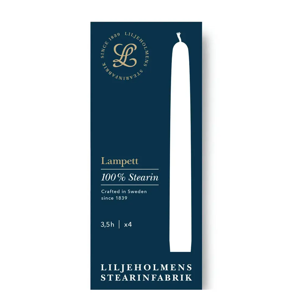 Lampett Antiikkikynttilä 18,6 cm 4 kpl Valkoinen