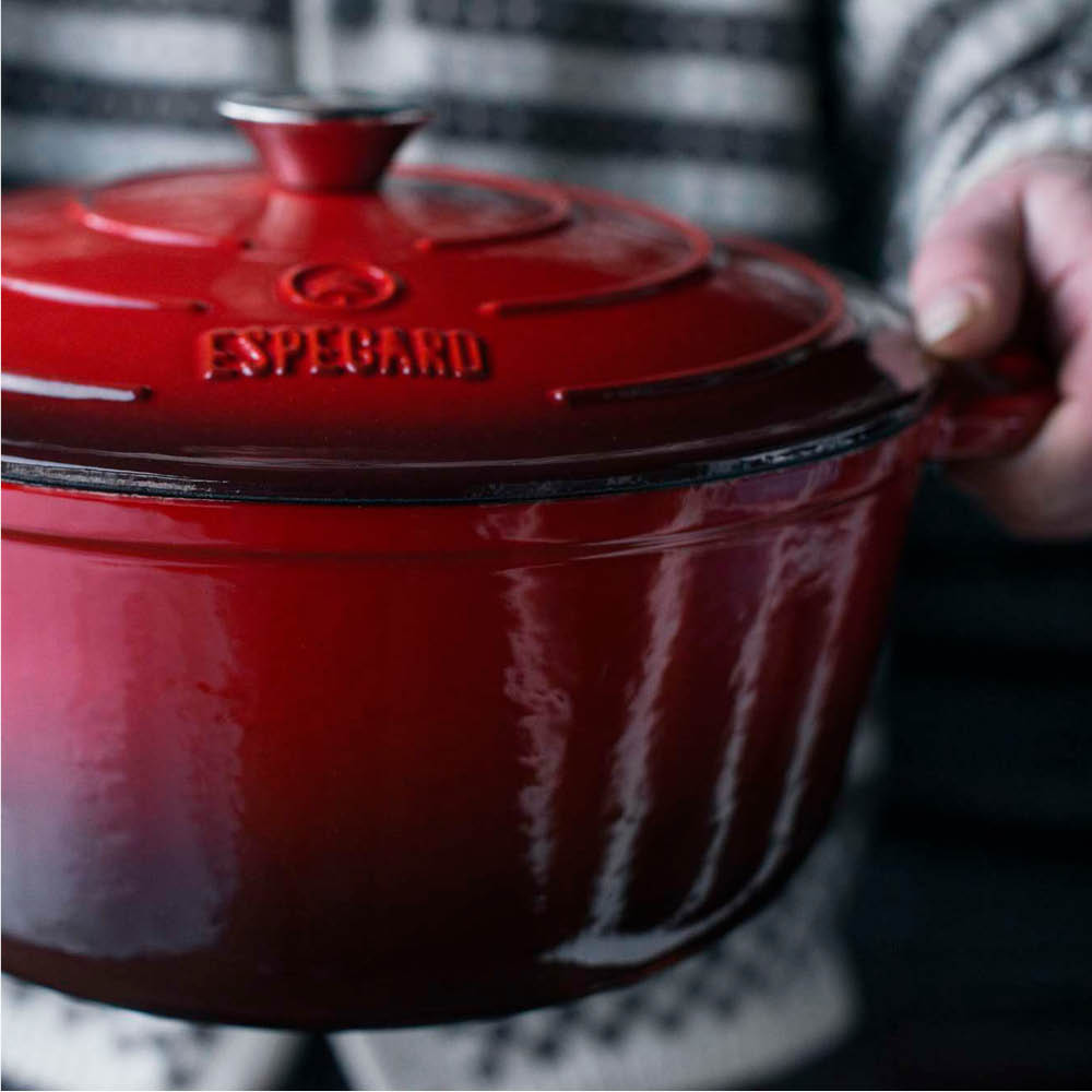 Espegard Gjutjärnsgryta 6 L röd