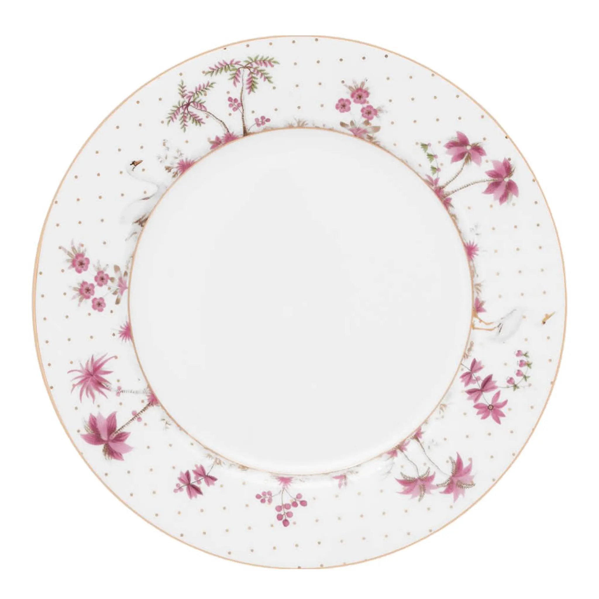 Pip Studio Jolie Dots Lautanen 21 cm Kulta/Vaaleanpunainen