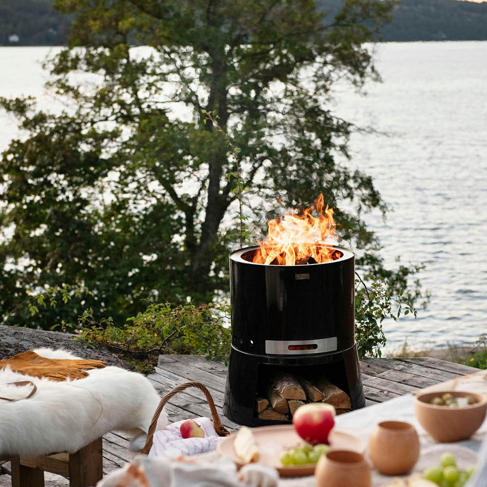 Espegard Pilar Premium 50 eldtunna renbrännande eldstad 65 cm svart