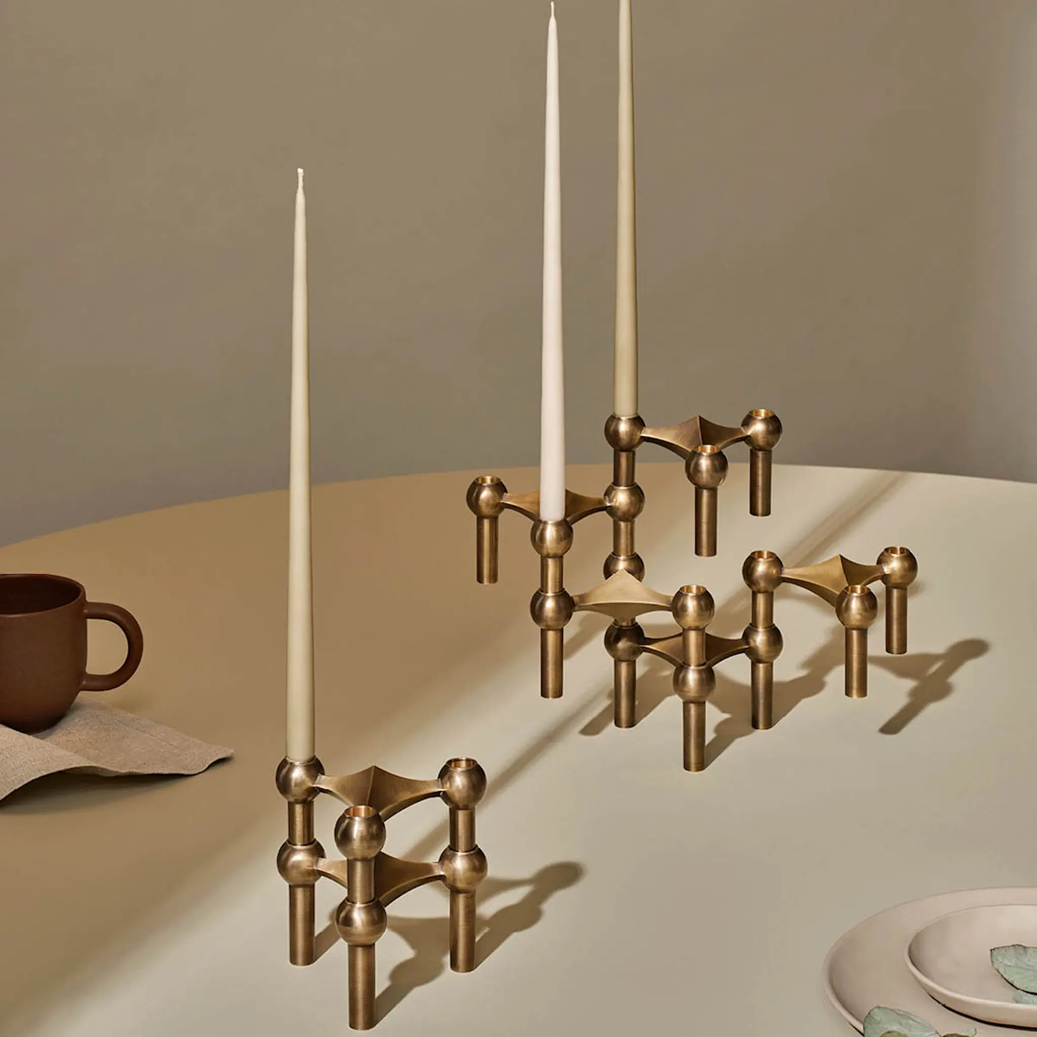 Stoff Nagel Stoff Nagel Kynttilänjalka 3 kpl Pronssattu messinki