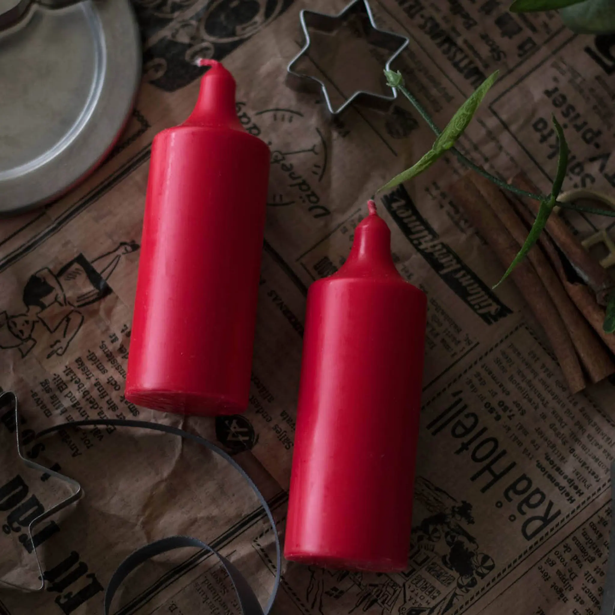 Liljeholmens Kupé stearinljus 4-pack röd