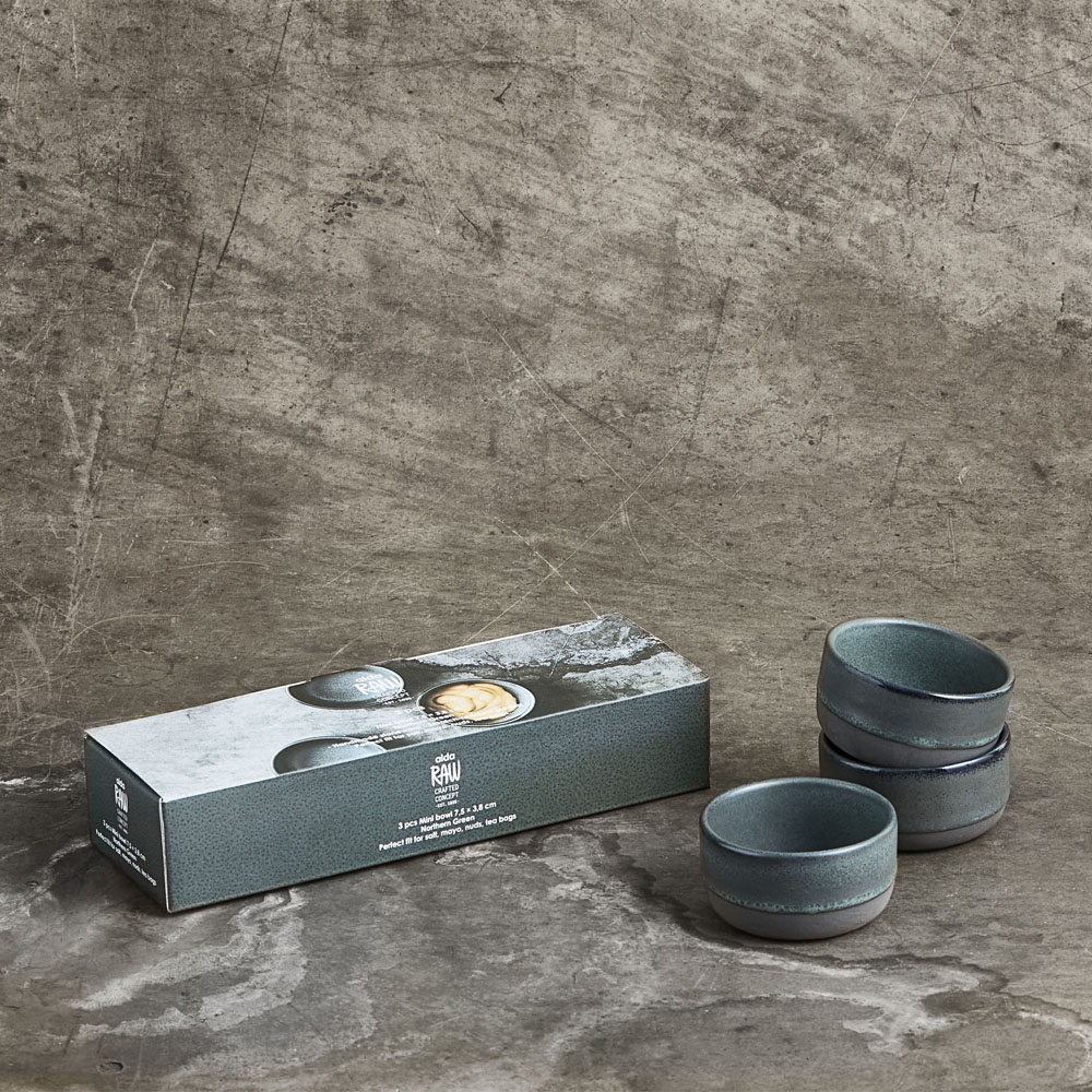 Aida Raw miniskåler 3 stk northern green