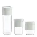 Flip Storage set förvaringsburk med lock 3 delar + insatser grön