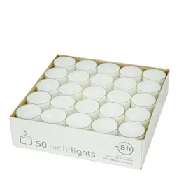 Värmeljus i plastkopp 3,8 cm 50-pack vit