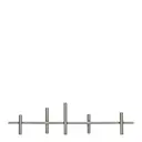 Maxi ljusstake i järn 80x20 cm antik silver