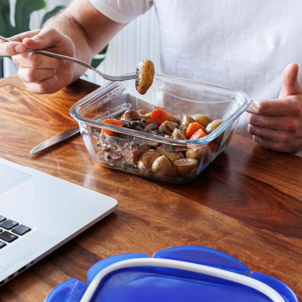 Pyrex Cook & Go Säilytyspurkki 2 L Sininen/Kirkas