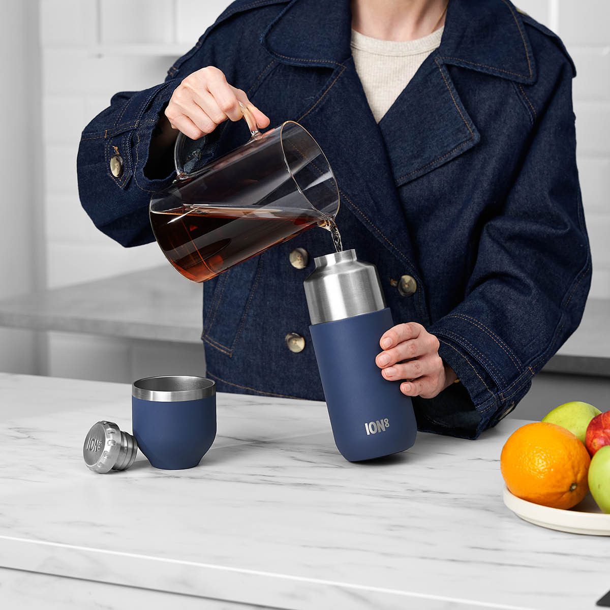 ION8 Luma termosflaska med kopp 0,7 L ash navy