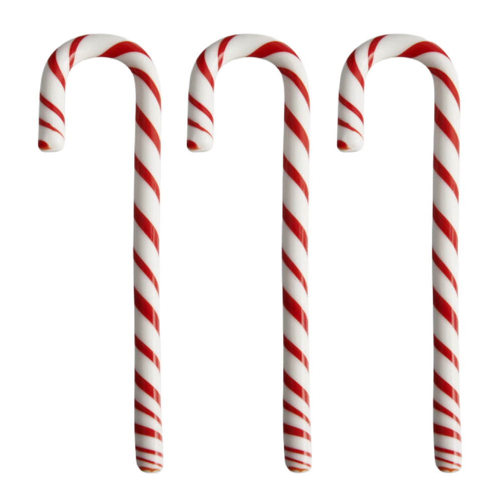 Kosta Boda Polka stav 17 cm 3-pack vit/röd