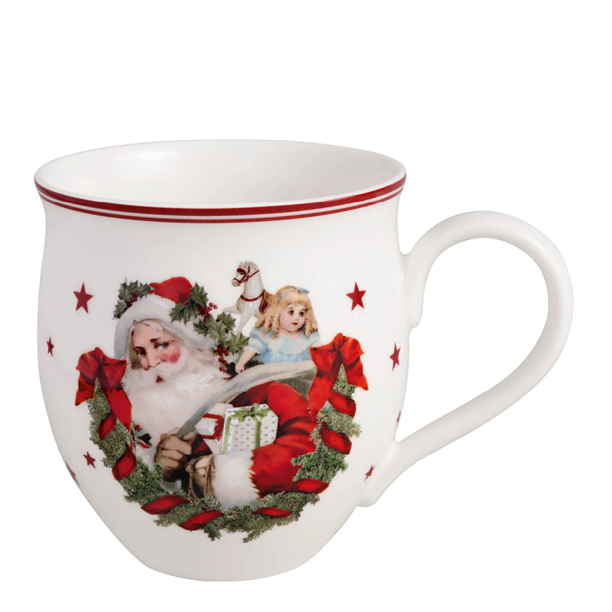 Villeroy & Boch Toy's Delight mugg jultomten 39 cl vit