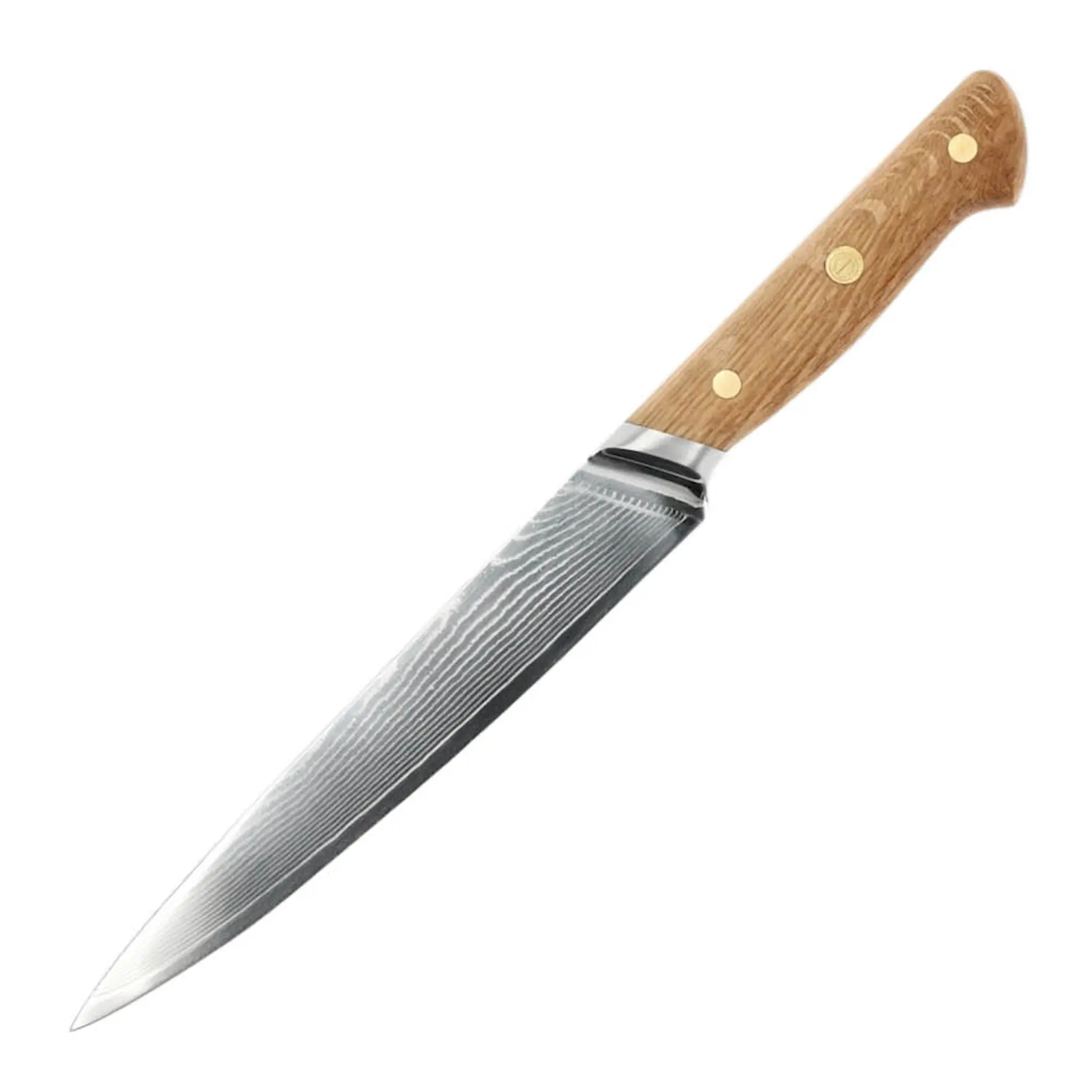 Pillivuyt Gourmet Douron tranchérkniv 33 cm damaskusstål/eik