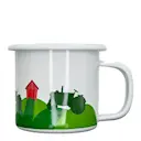 Traktor och Lada emaljmugg 25 cl blå