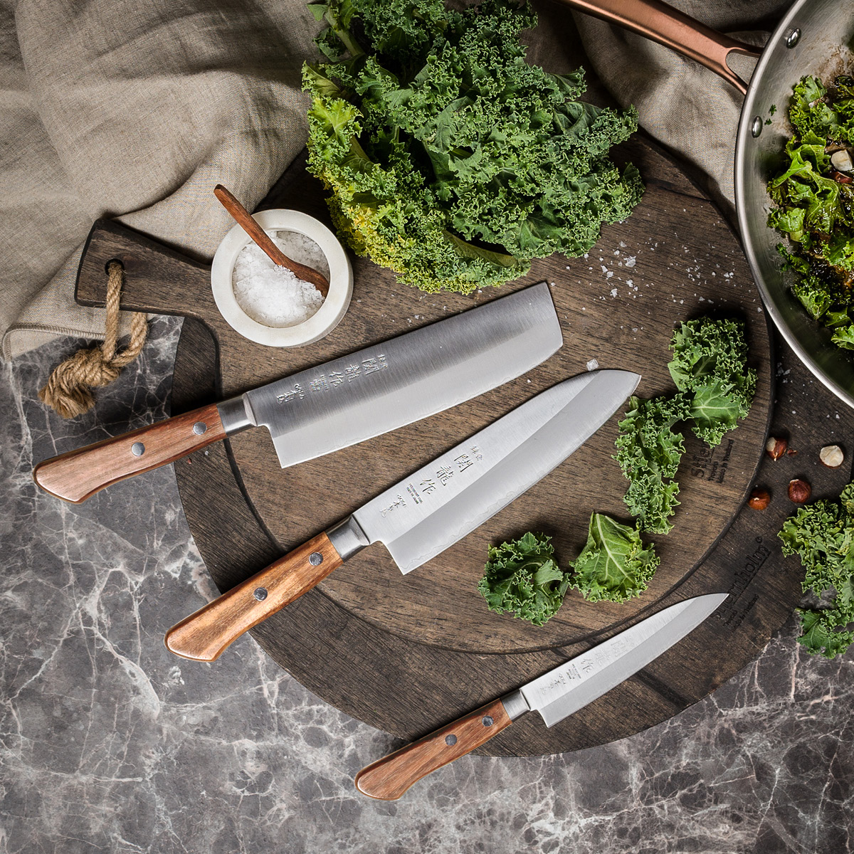 Sekiryu Wood chopper kniv 16,5 cm silver