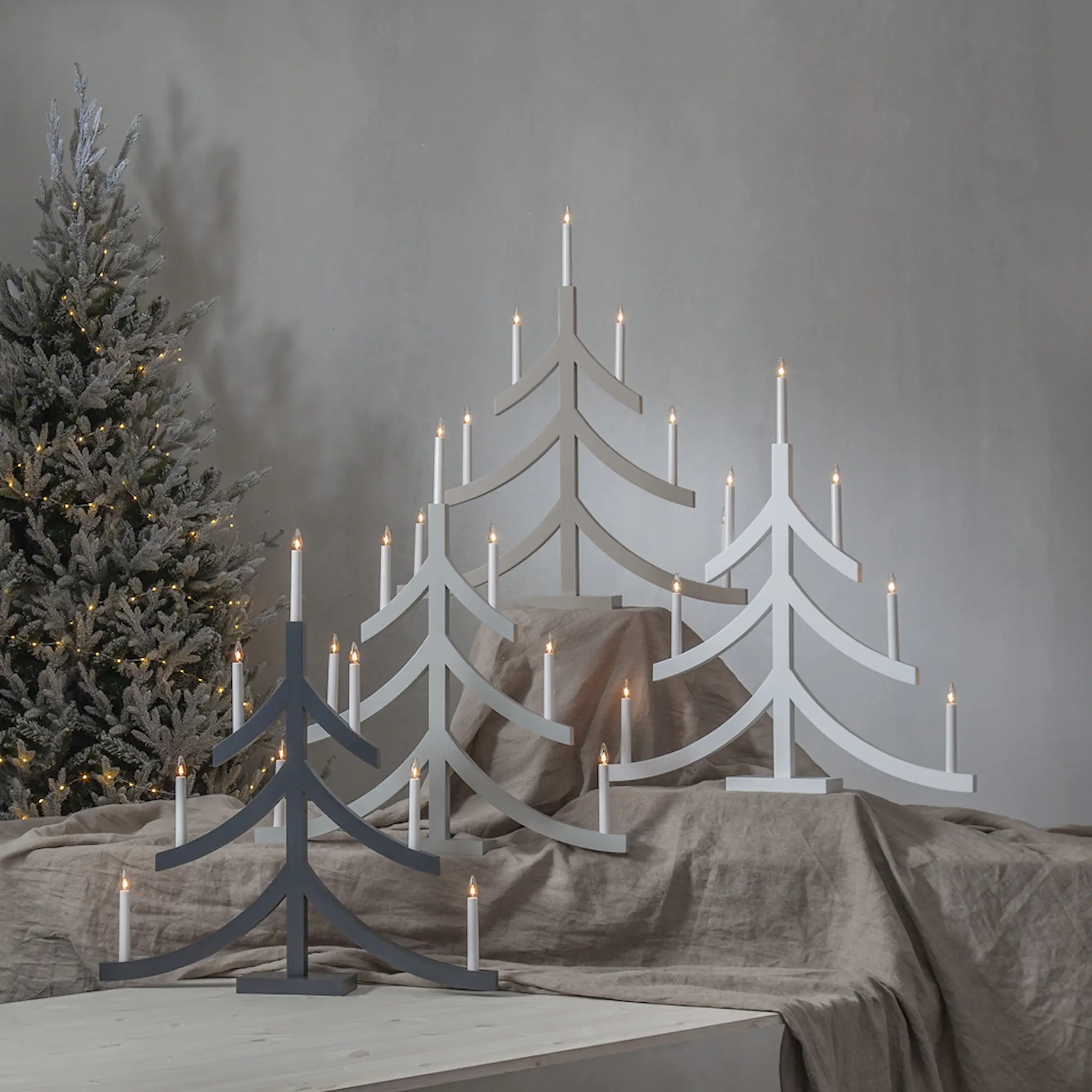 Star Trading Pagod Kynttelikkö Joulukuusi Valkoinen