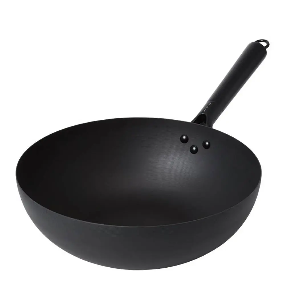 Satake Wokkipannu puukahvalla 32 cm Musta
